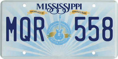 MS license plate MQR558