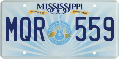MS license plate MQR559
