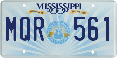 MS license plate MQR561