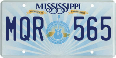 MS license plate MQR565