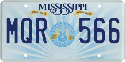 MS license plate MQR566