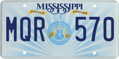 MS license plate MQR570