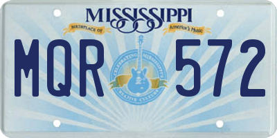MS license plate MQR572