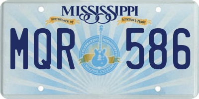 MS license plate MQR586