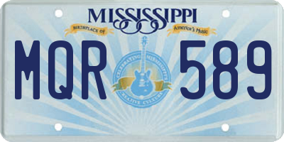 MS license plate MQR589