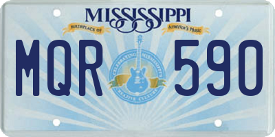 MS license plate MQR590