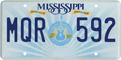 MS license plate MQR592