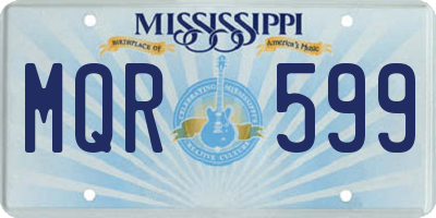 MS license plate MQR599