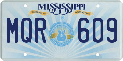 MS license plate MQR609