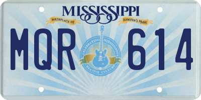 MS license plate MQR614