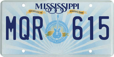 MS license plate MQR615