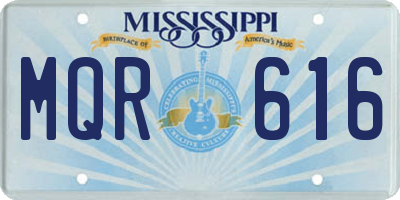MS license plate MQR616