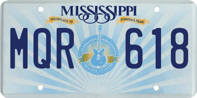 MS license plate MQR618