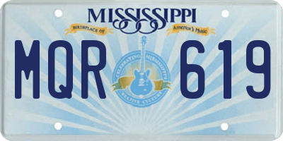 MS license plate MQR619