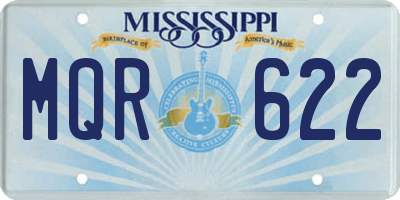 MS license plate MQR622