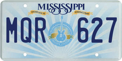MS license plate MQR627