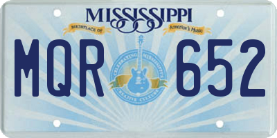 MS license plate MQR652