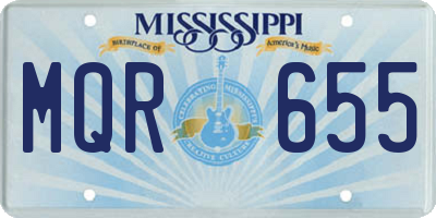 MS license plate MQR655