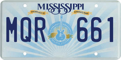 MS license plate MQR661