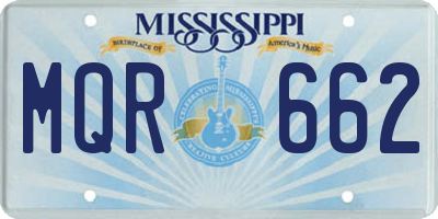 MS license plate MQR662