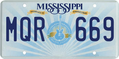 MS license plate MQR669