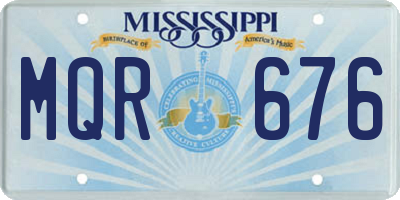 MS license plate MQR676
