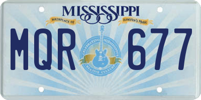 MS license plate MQR677