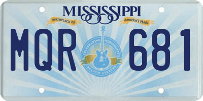 MS license plate MQR681
