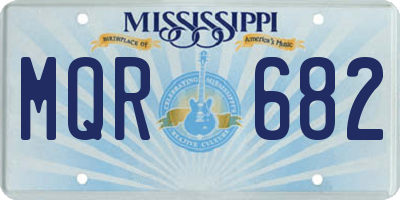 MS license plate MQR682