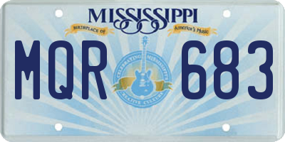 MS license plate MQR683