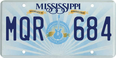 MS license plate MQR684