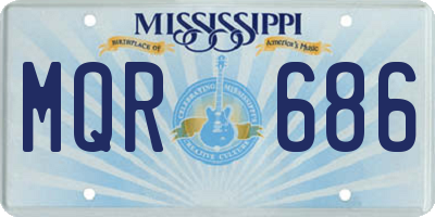 MS license plate MQR686