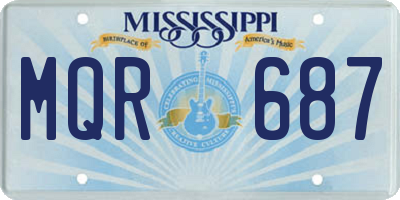 MS license plate MQR687