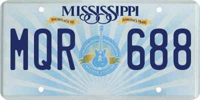 MS license plate MQR688
