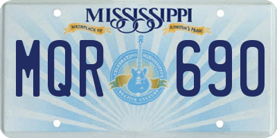 MS license plate MQR690