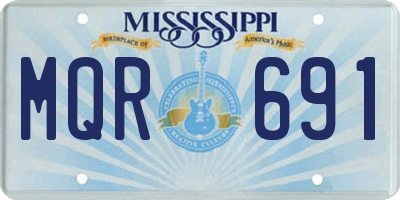 MS license plate MQR691