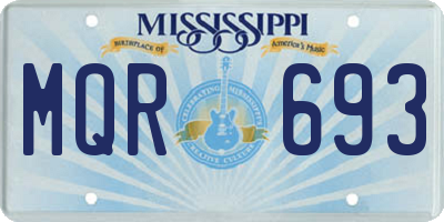 MS license plate MQR693