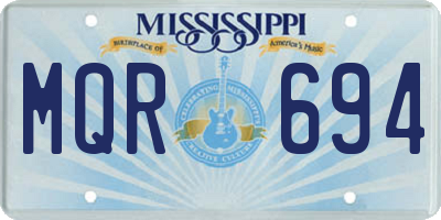 MS license plate MQR694