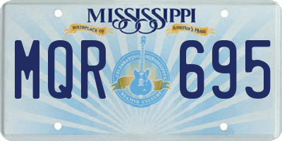 MS license plate MQR695