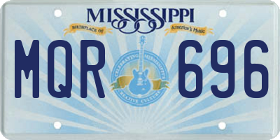 MS license plate MQR696