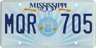 MS license plate MQR705