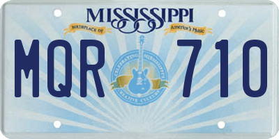 MS license plate MQR710