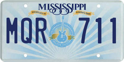 MS license plate MQR711