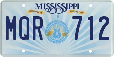 MS license plate MQR712