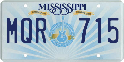 MS license plate MQR715