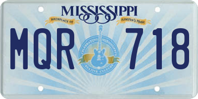 MS license plate MQR718