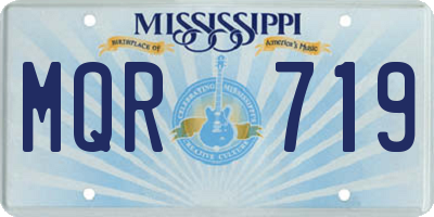 MS license plate MQR719