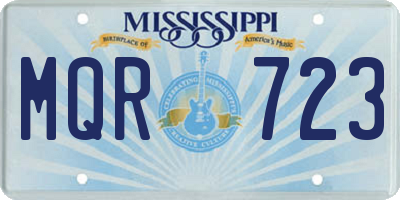 MS license plate MQR723