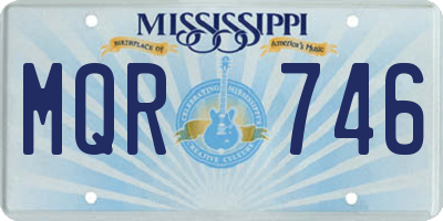 MS license plate MQR746