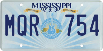 MS license plate MQR754